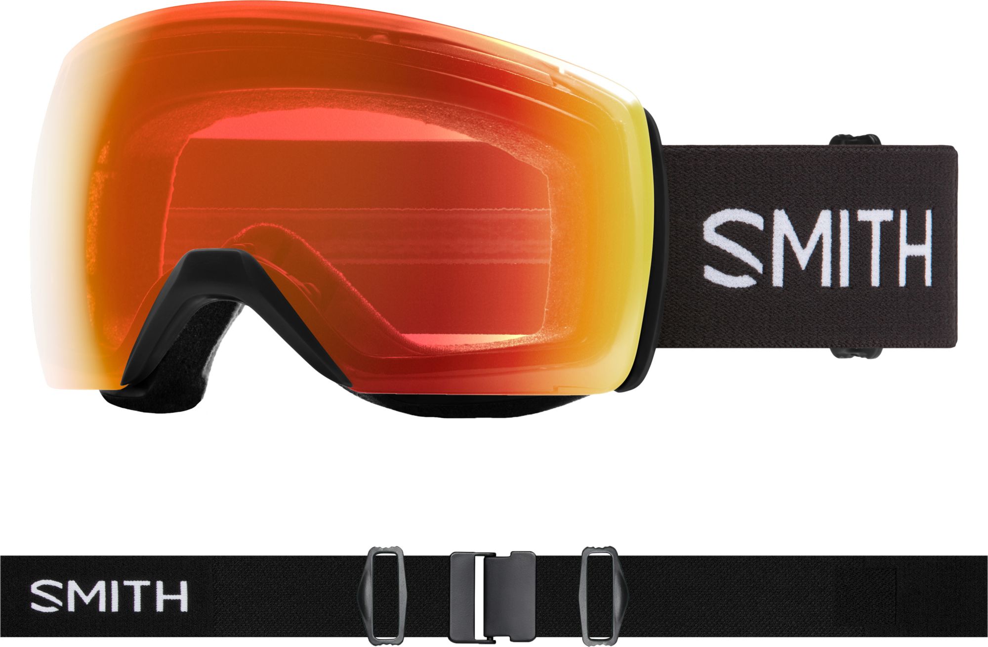 Photos - Ski Goggles Smith Unisex Skyline XL Snow Goggles, Black/Red 19SOPASKYLNXLBLKCSSP 