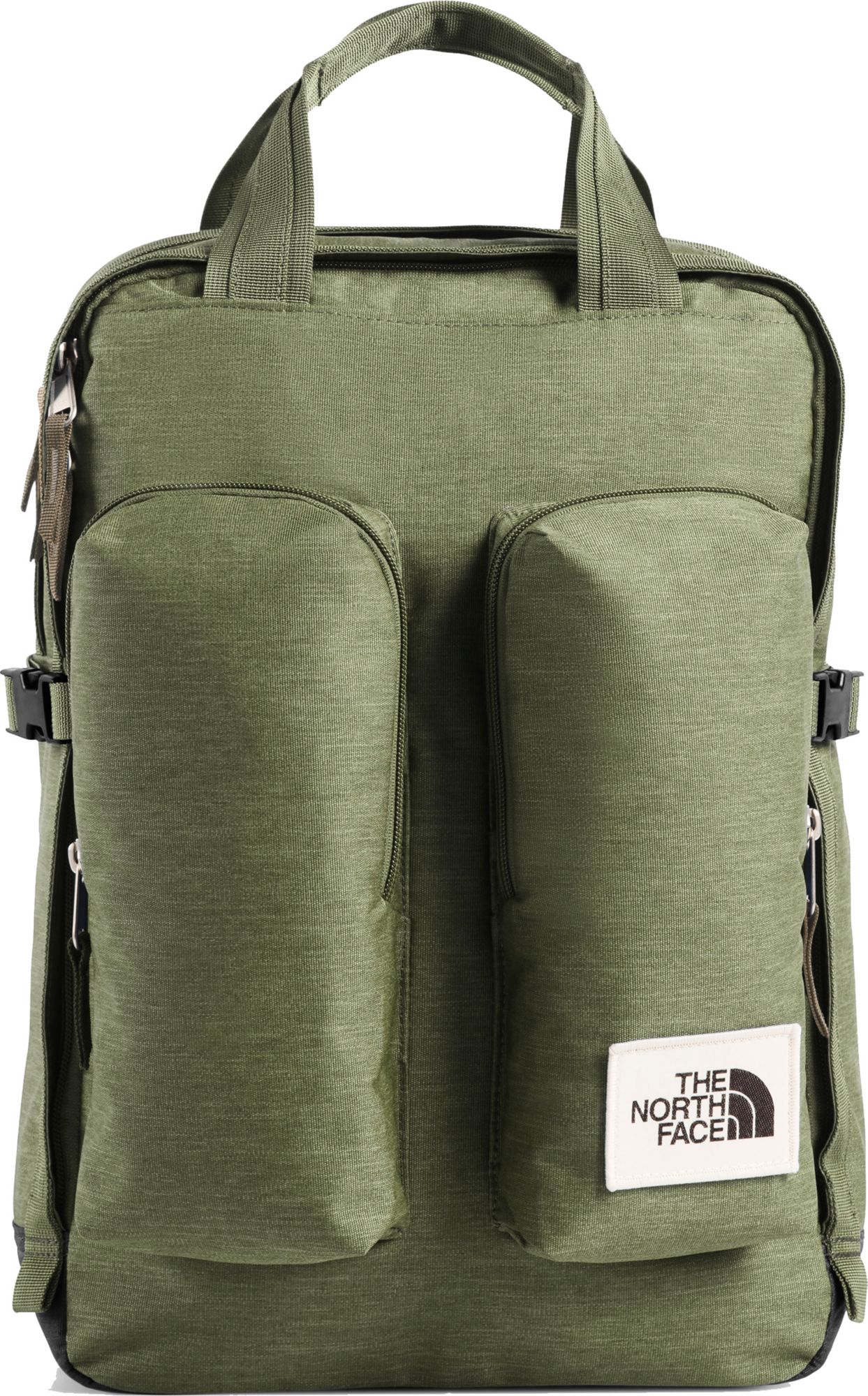 army green north face backpack