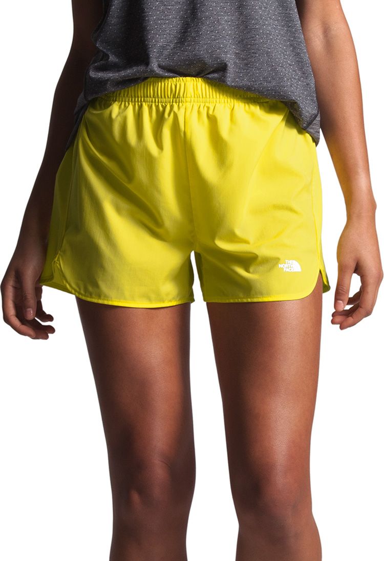 north face yellow shorts