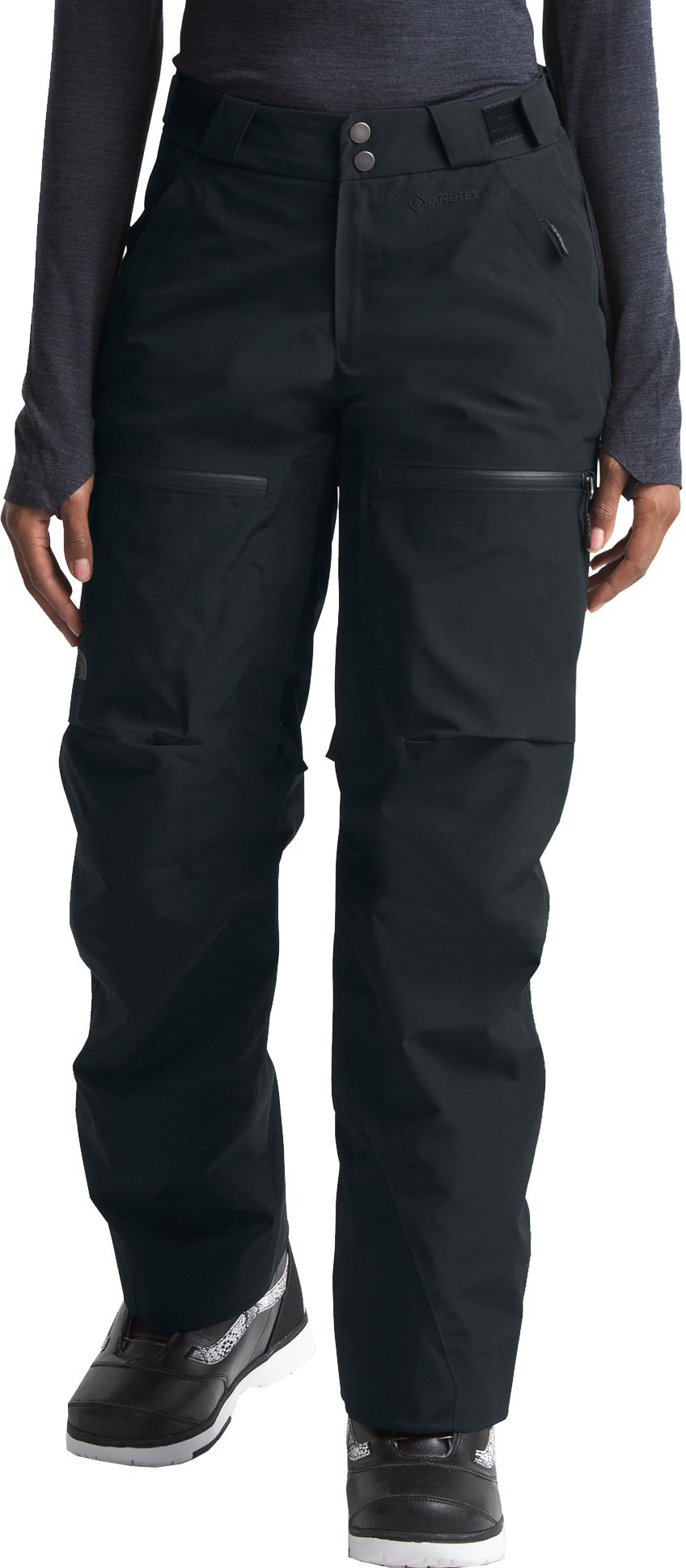 north face black snow pants