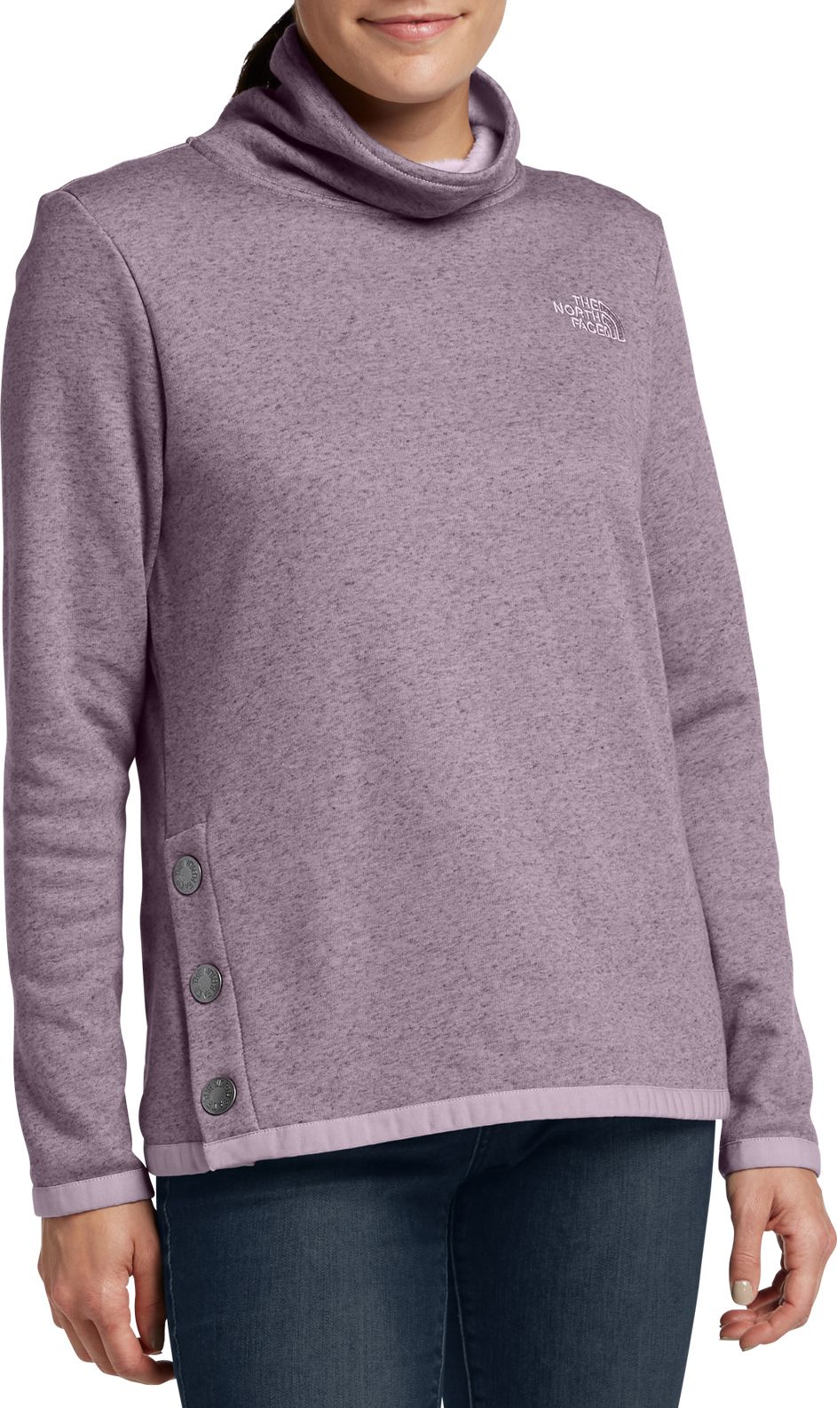 the north face women's snap it fleece pullover
