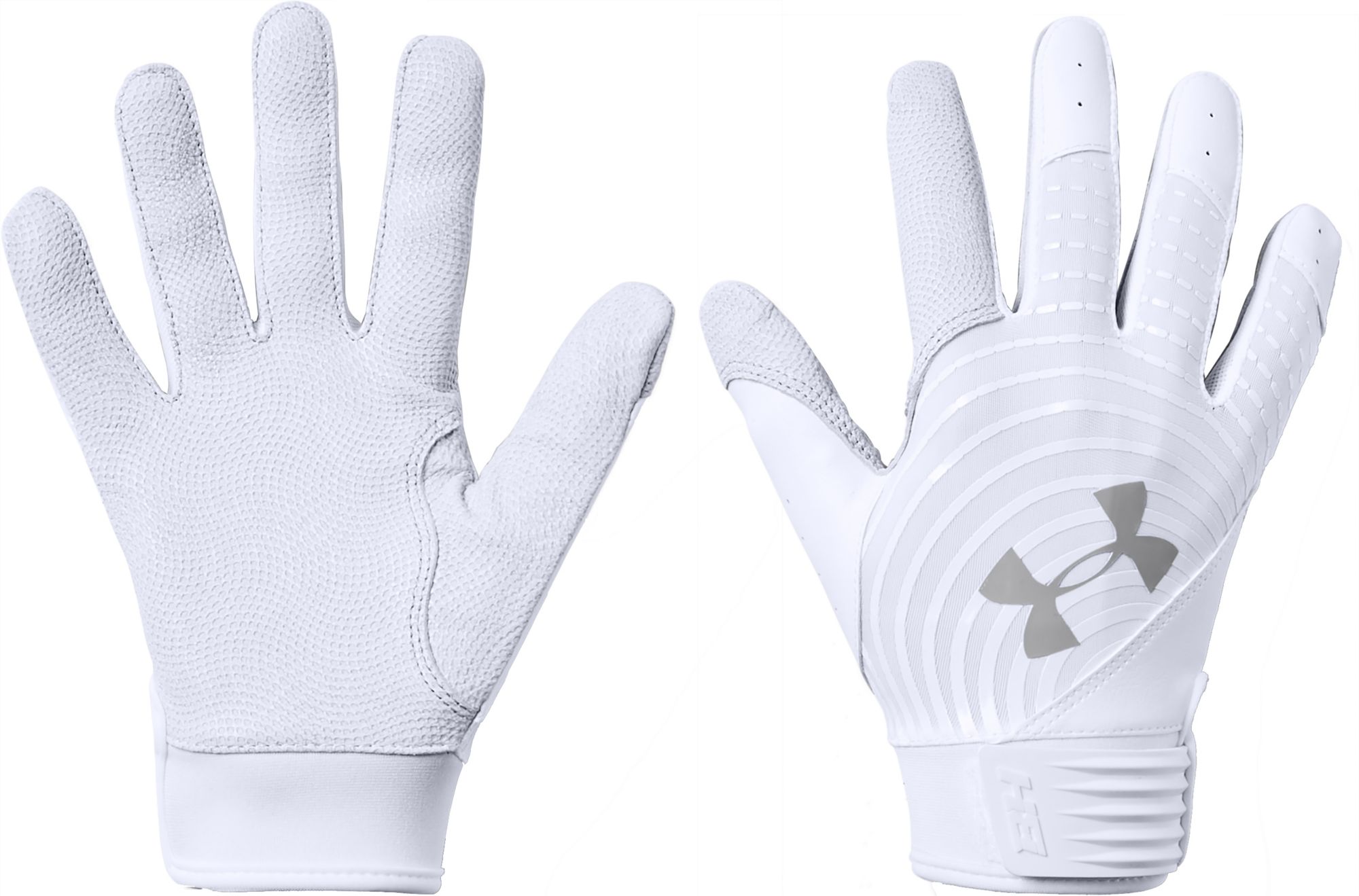 Under Armour Adult Harper Hustle Batting Gloves - White