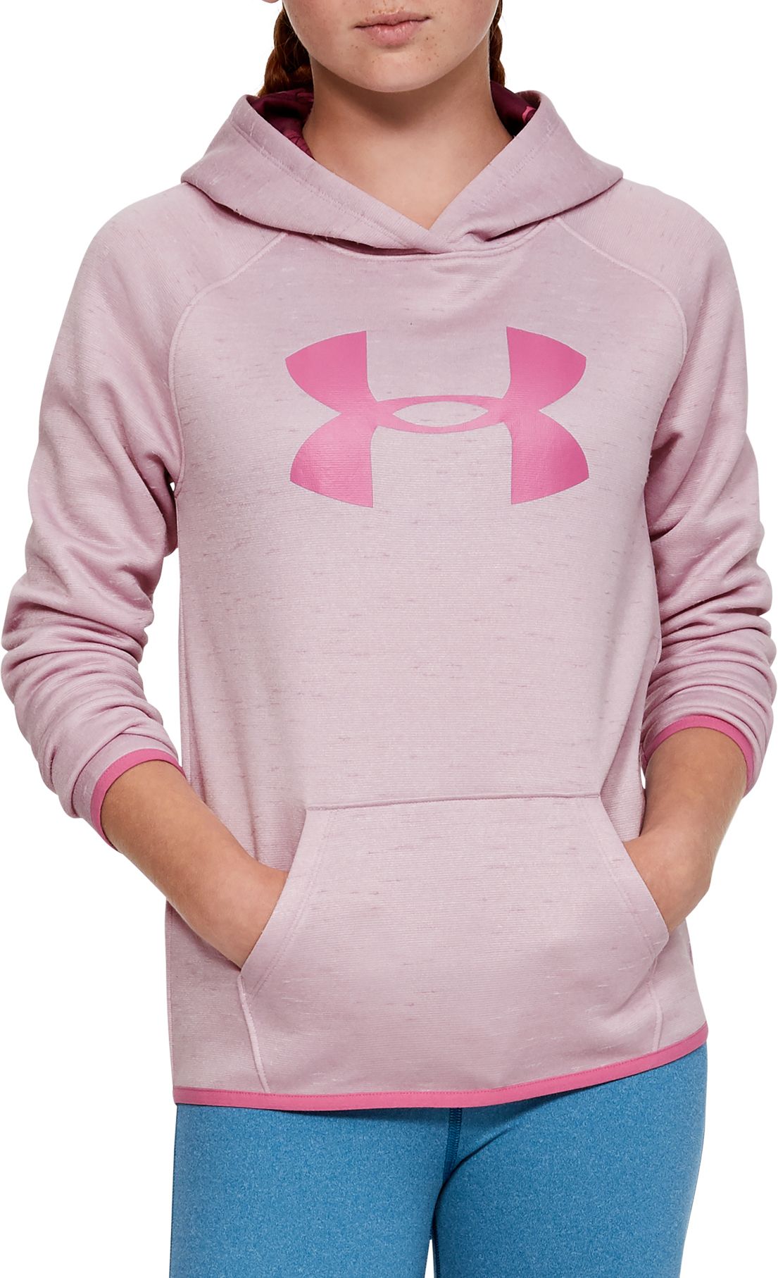 under armour hoodie kids pink