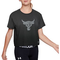 Under Armour Girls' Project Rock Graphic Cropped T-Shirt