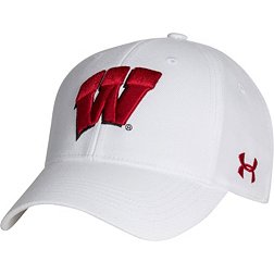 Under Armour Men's Wisconsin Badgers Adjustable White Hat