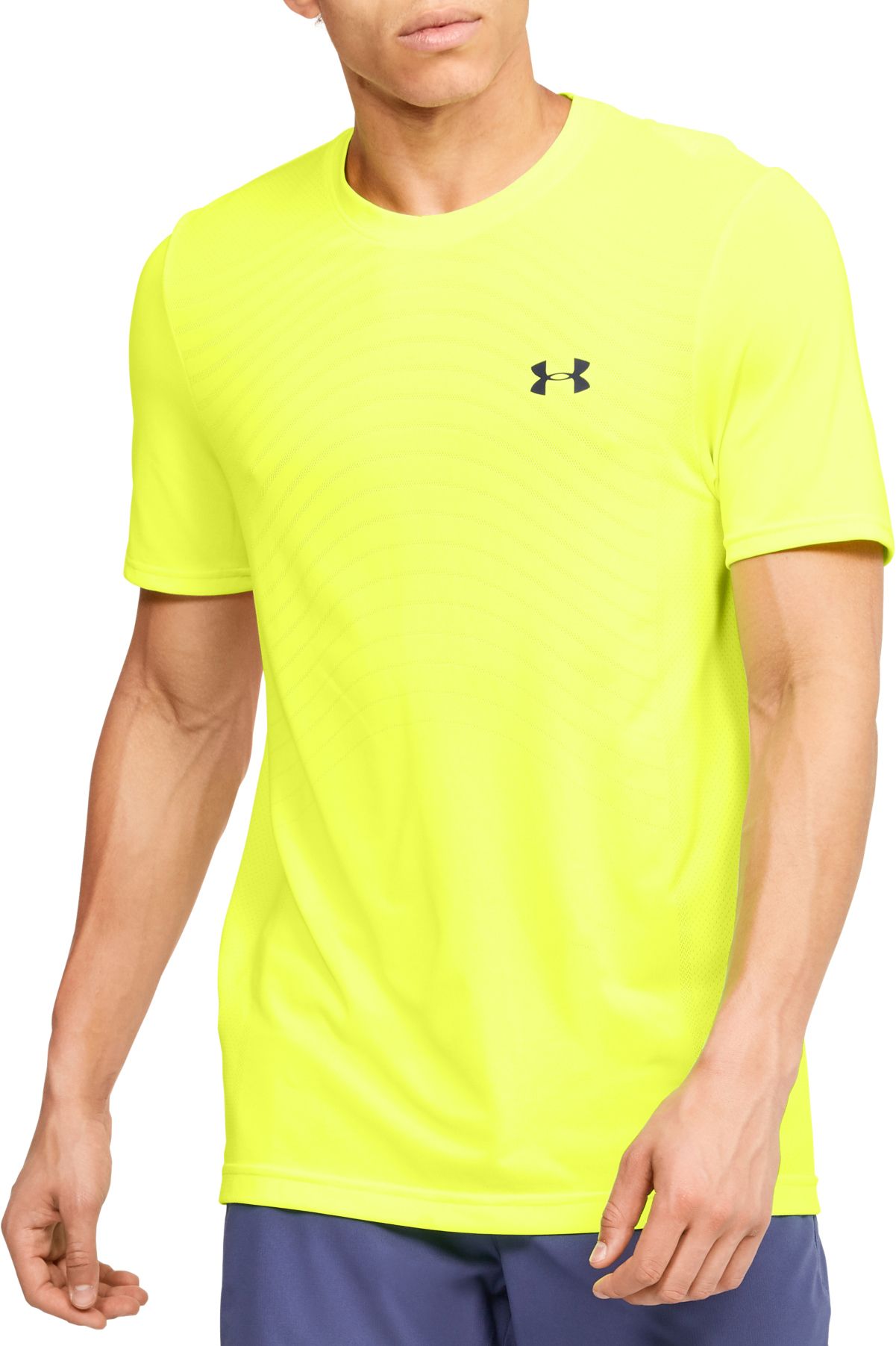 yellow under armor shirt