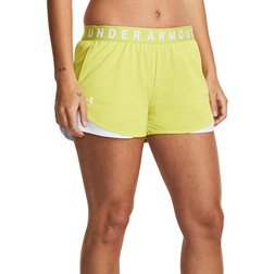 On 2-in-1 running shorts in light yellow/ black