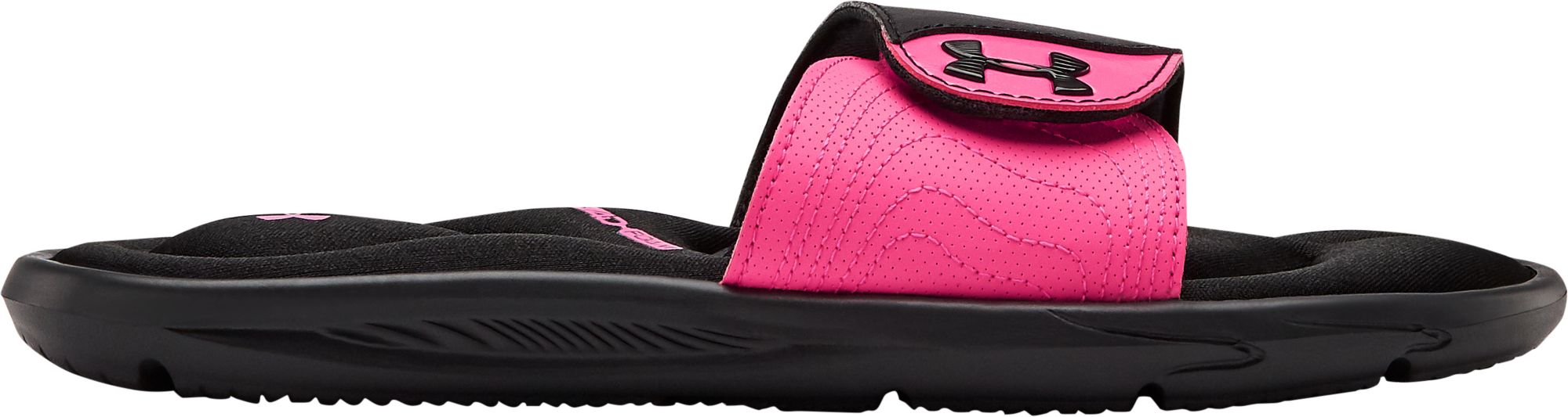 under armour pink slides