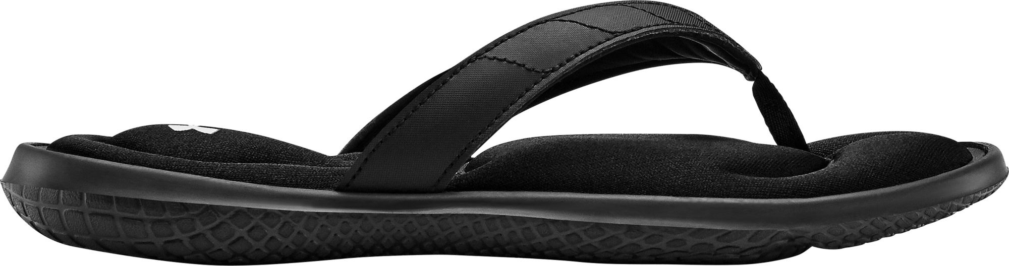 under armour women's black flip flops