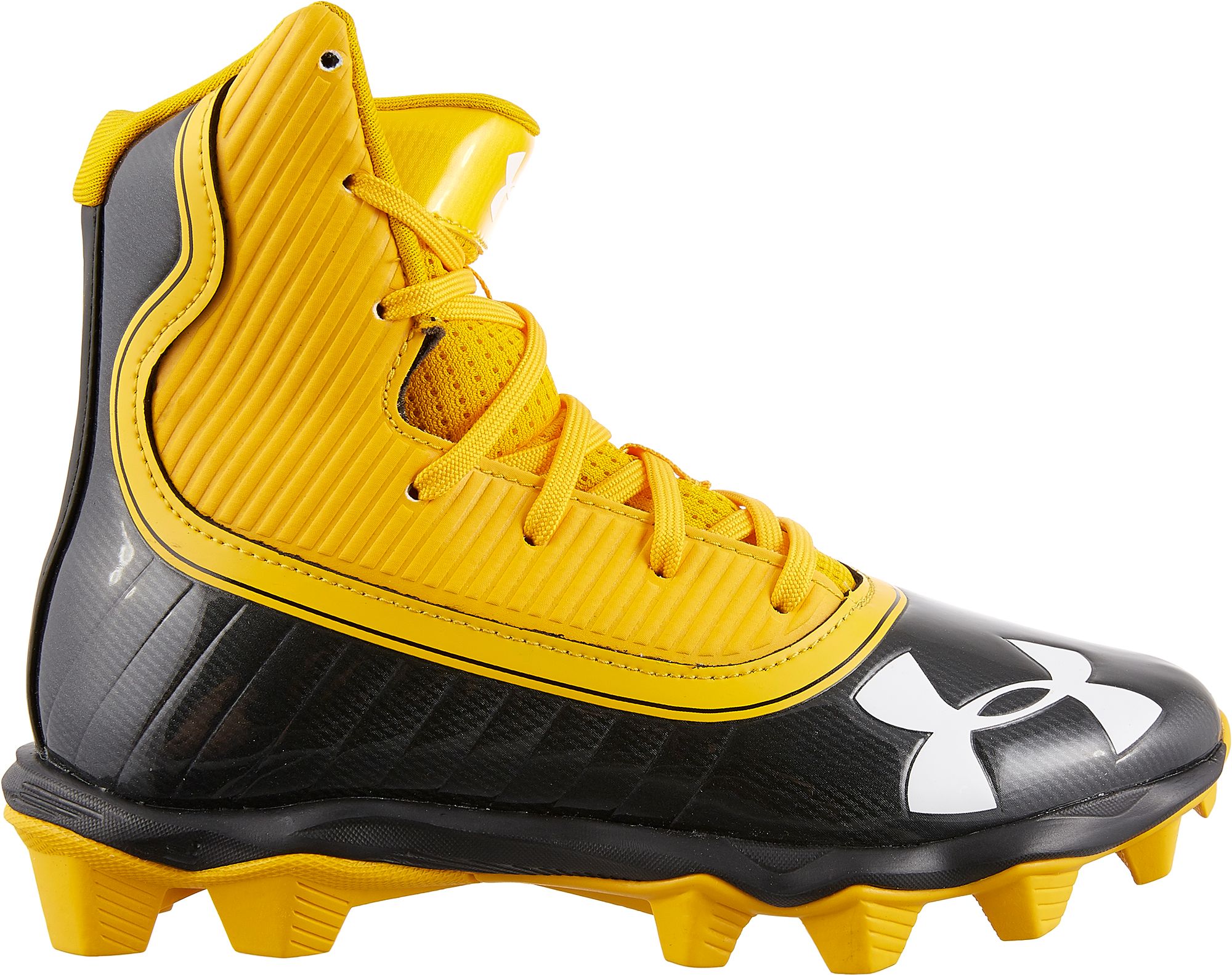 all yellow under armour cleats