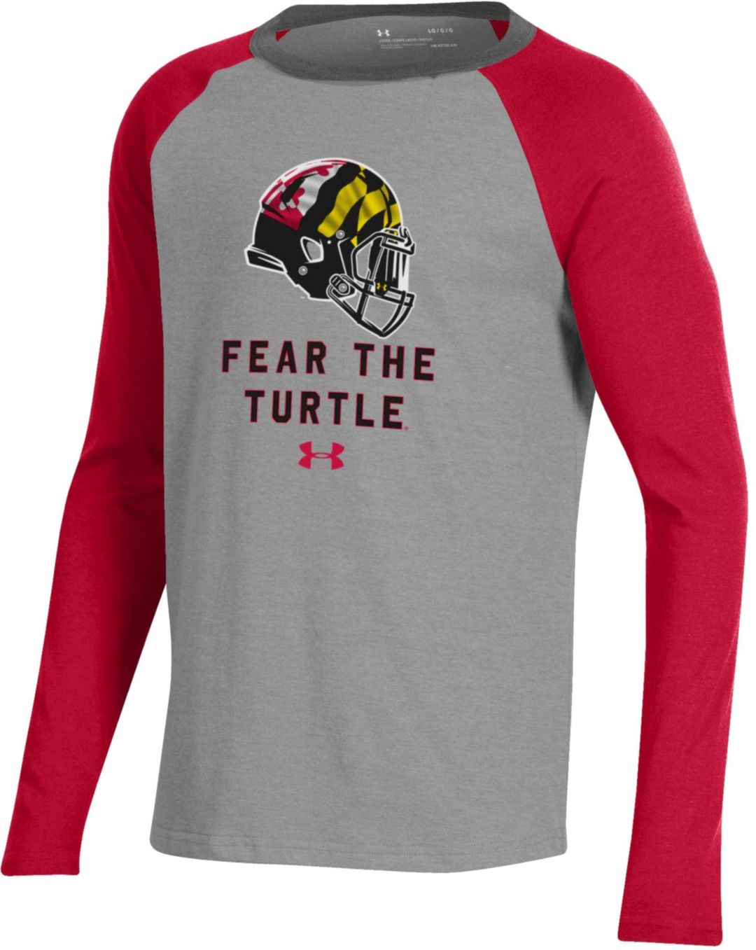 Under Armour Youth Maryland Terrapins Greyred Performance Cotton Football T Shirt