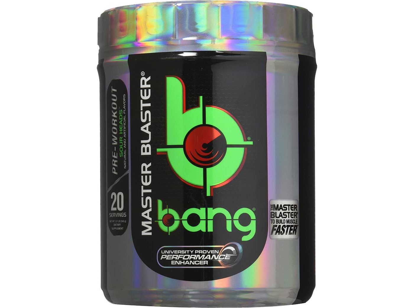 Bang PreWorkout Master Blaster Sour Heads 20 Servings