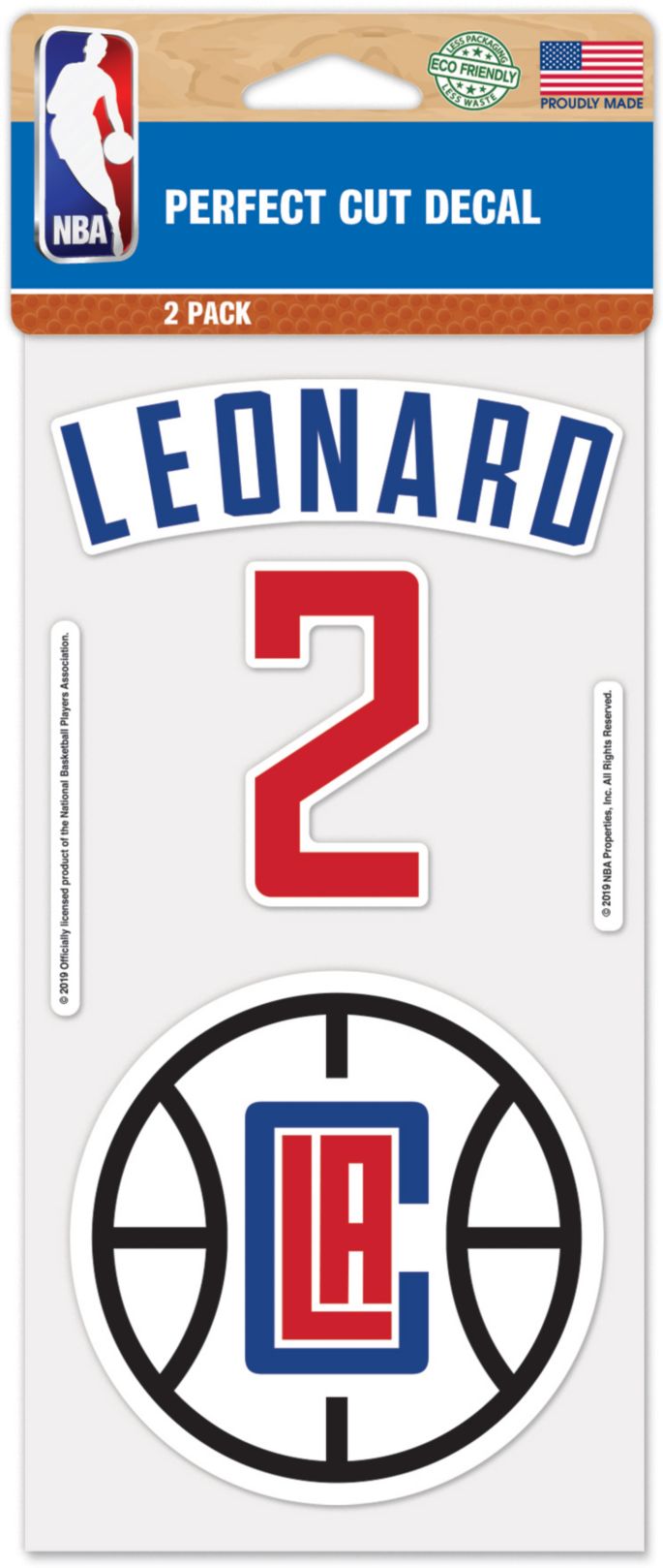 Wincraft Los Angeles Clippers Kawhi Leonard 2 Pk Decal Dick S