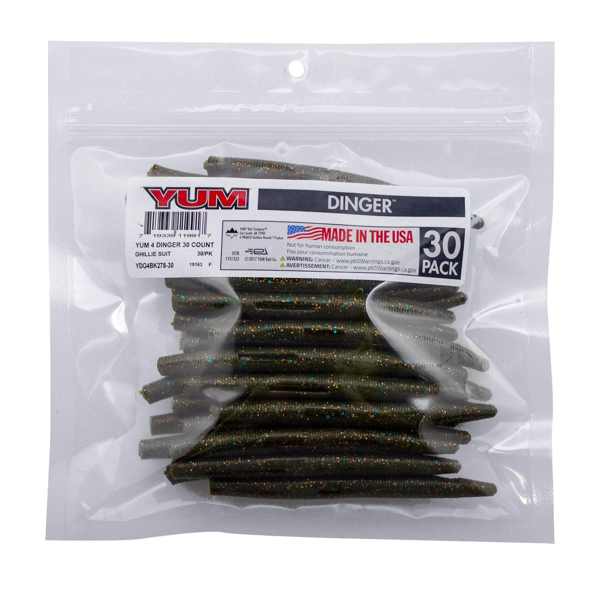 YUM Dinger Soft Bait Bulk Pack