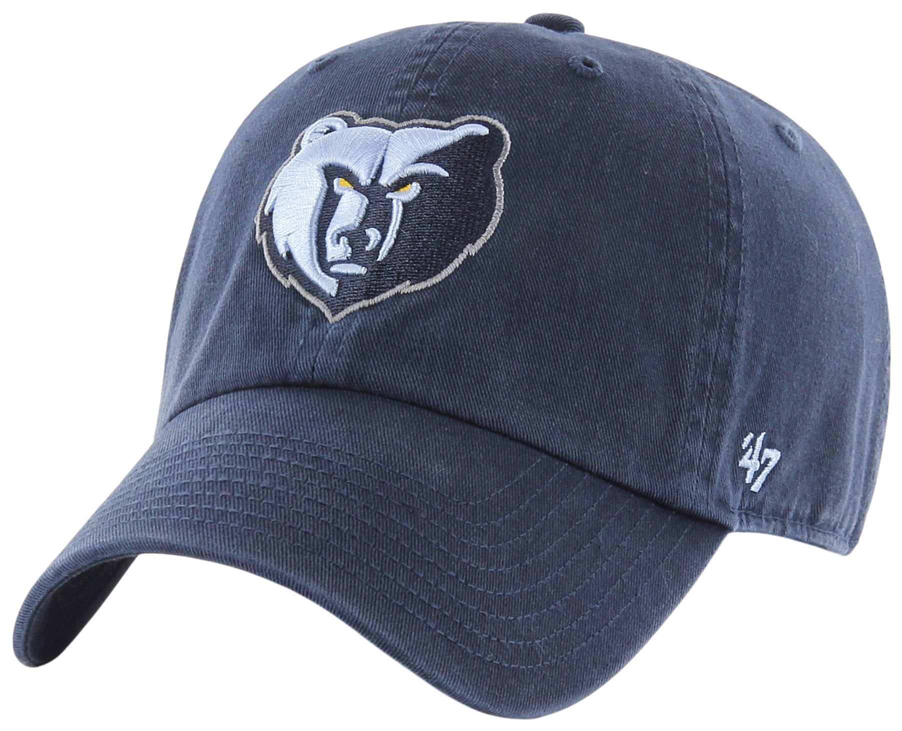 '47 Men's Memphis Grizzlies Navy Clean Up Adjustable Hat