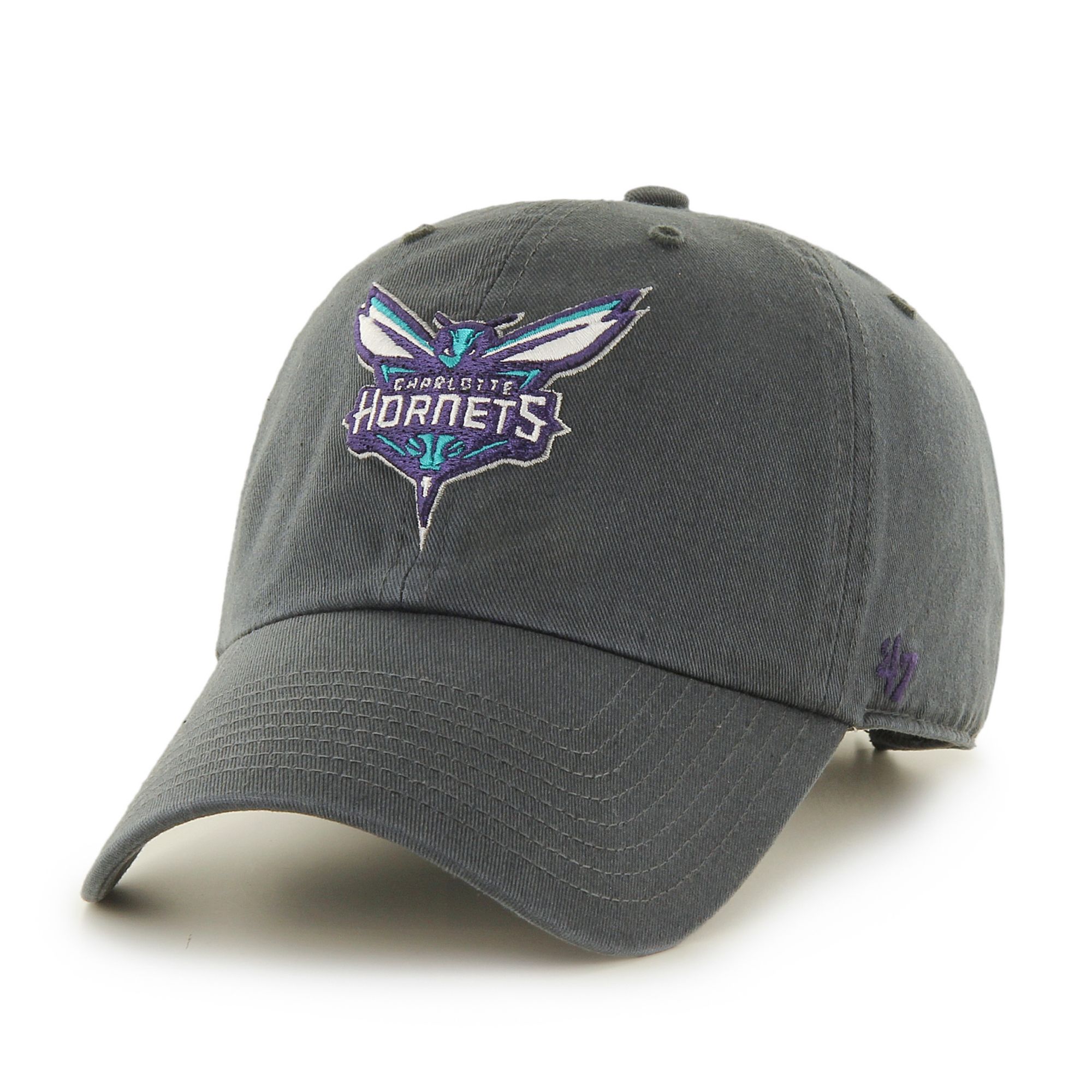 47 Charlotte Hornets Black Trucker Hat