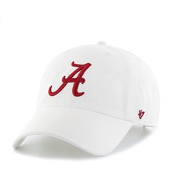 ‘47 Men's Alabama Crimson Tide Clean Up Adjustable White Hat