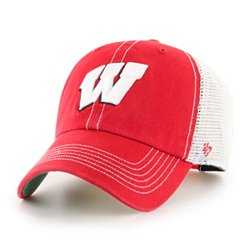 ‘47 Men's Wisconsin Badgers Red Trawler Clean Up Adjustable Hat
