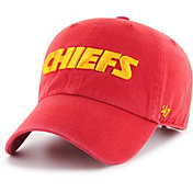 '47 Men's Kansas City Chiefs Red Script Cleanup Adjustable Hat