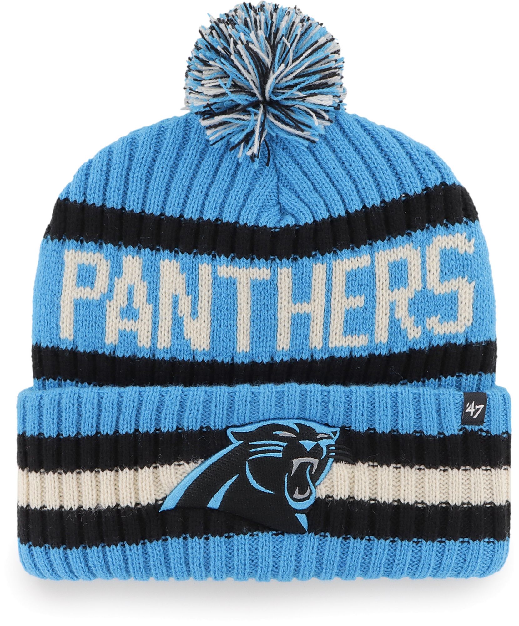 ‘47 Men's Carolina Panthers Bering Blue Cuffed Knit Beanie