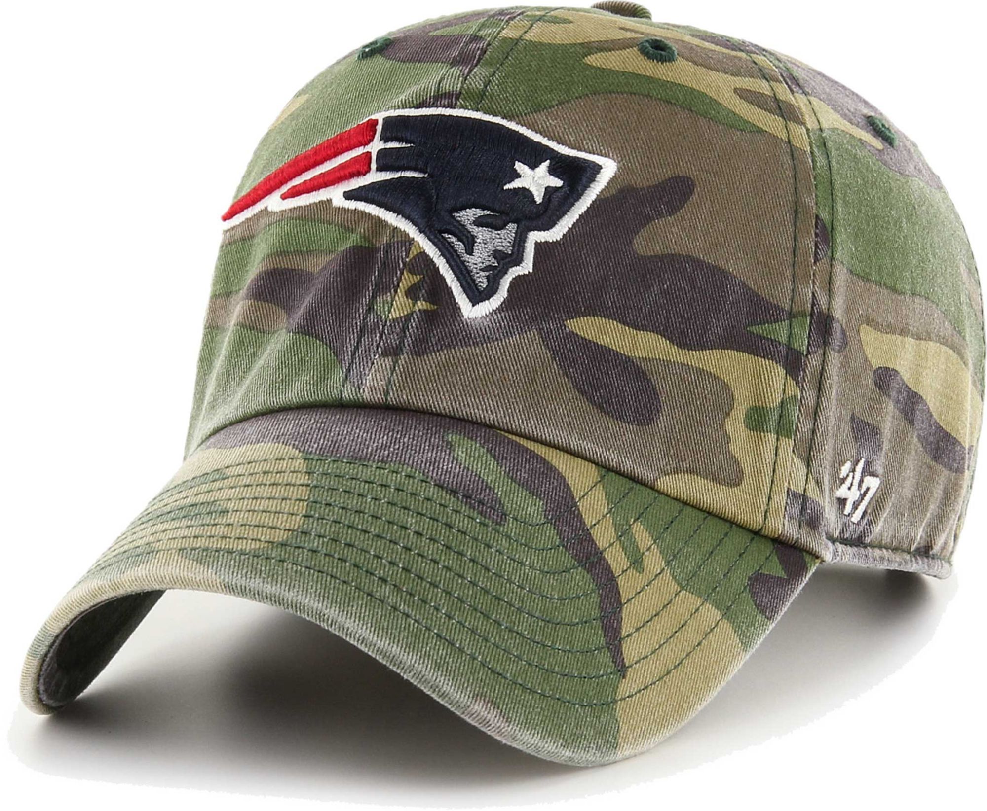 '47 Men's New England Patriots Camo Cleanup Adjustable Hat