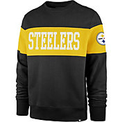 ‘47 Men's Pittsburgh Steelers Interstate Crew Black Sweatshirt