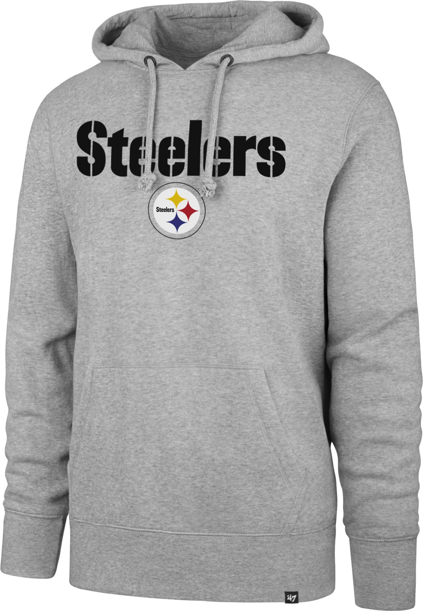 47 Brand / Men's Pittsburgh Steelers Pregame Headline Grey Hoodie