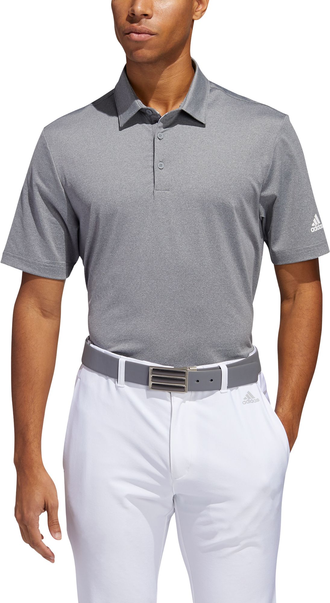adidas men's drive novelty heather golf polo