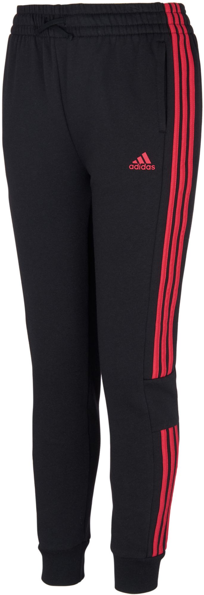 red and black adidas sweatpants