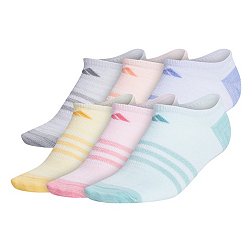 adidas Girls' Superlite No Show Socks – 6 Pack