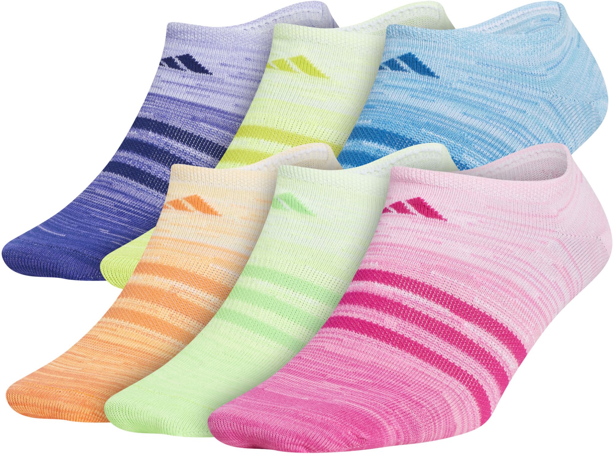 adidas Youth Superlite No Show Socks – 6 Pack