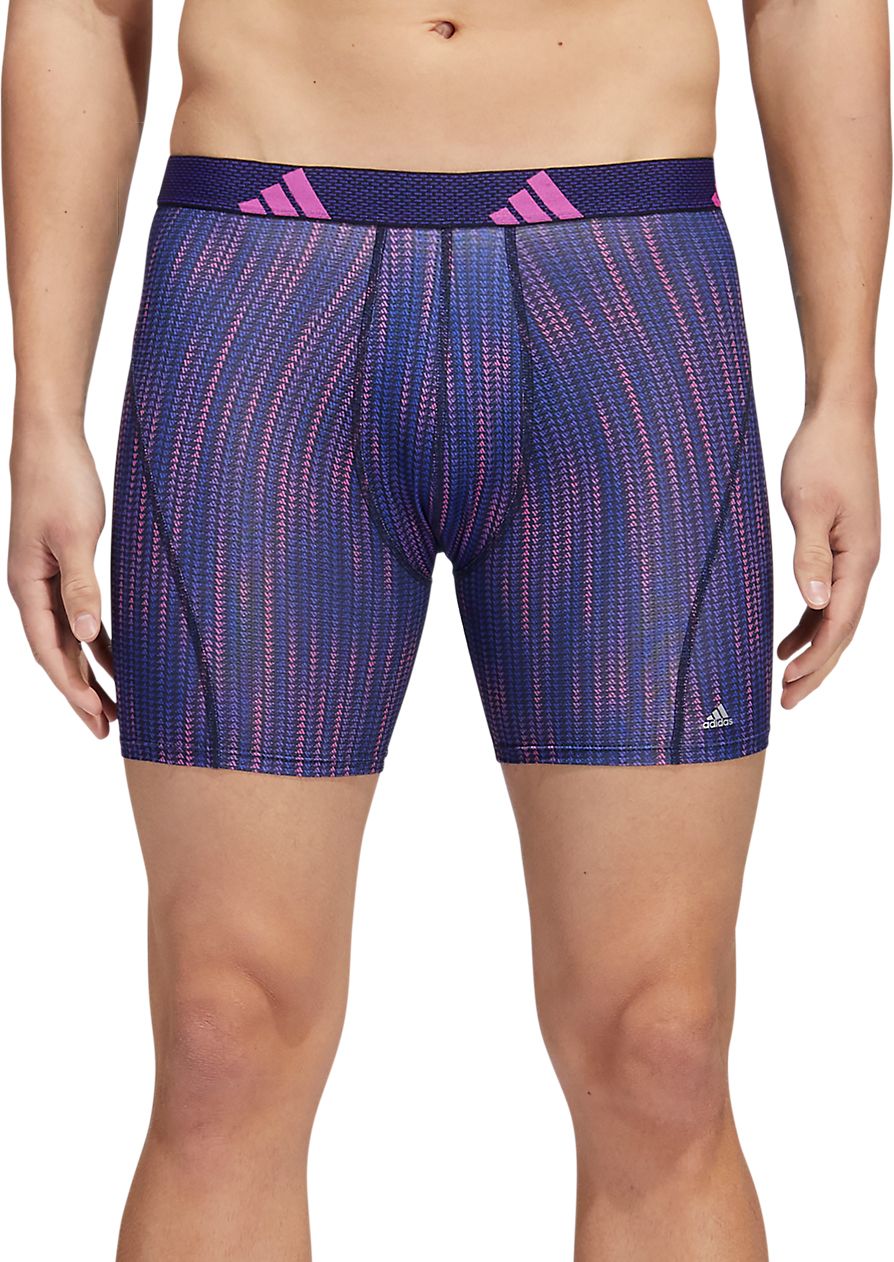 adidas Men's Sport Performance Mesh Boxer Briefs – 3 Pack - Blue