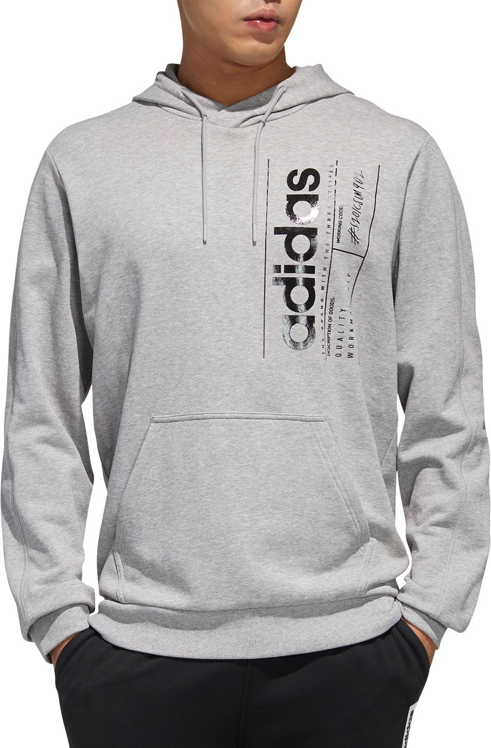 grey adidas hoodie mens