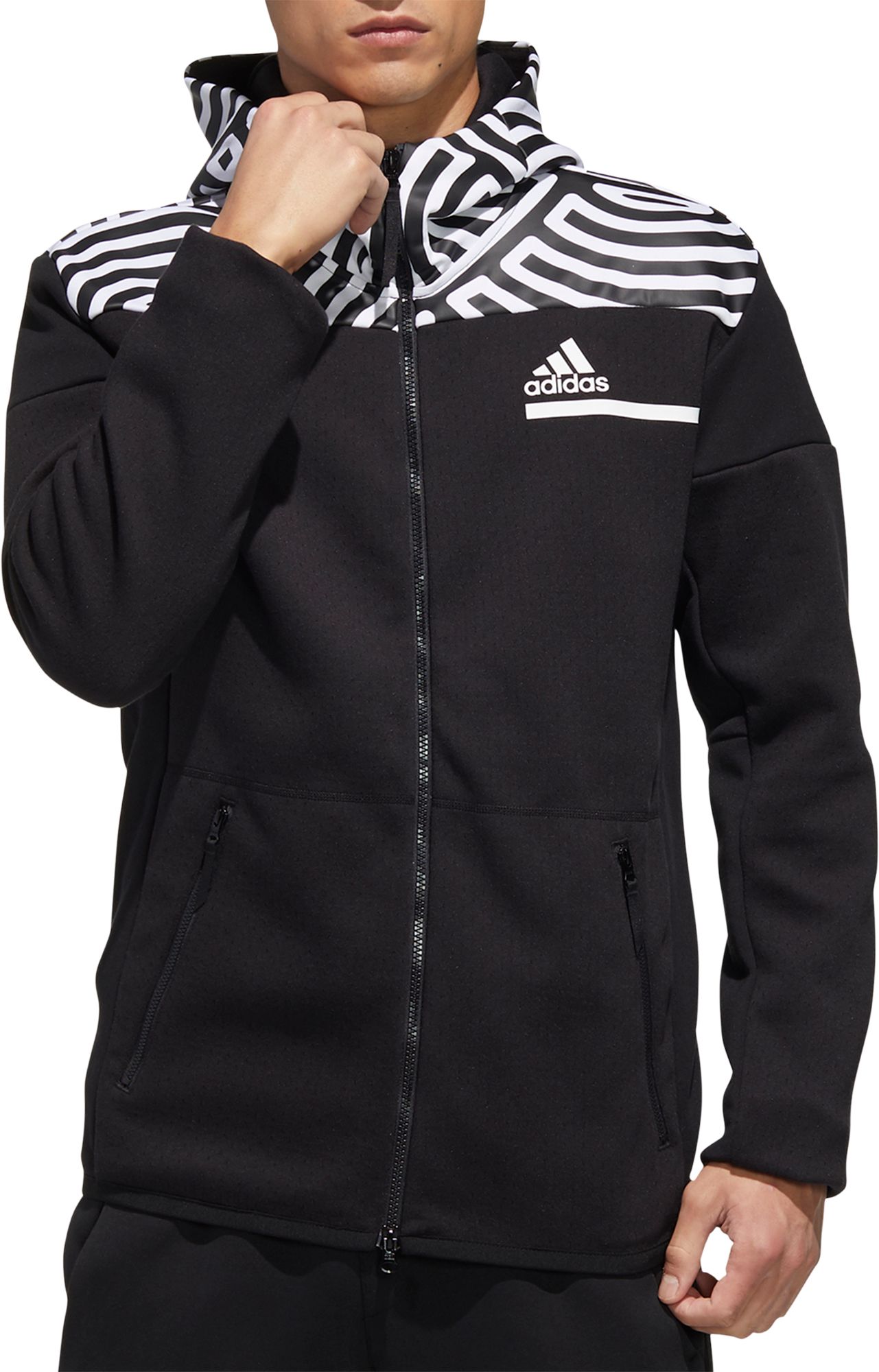 mens adidas zip up