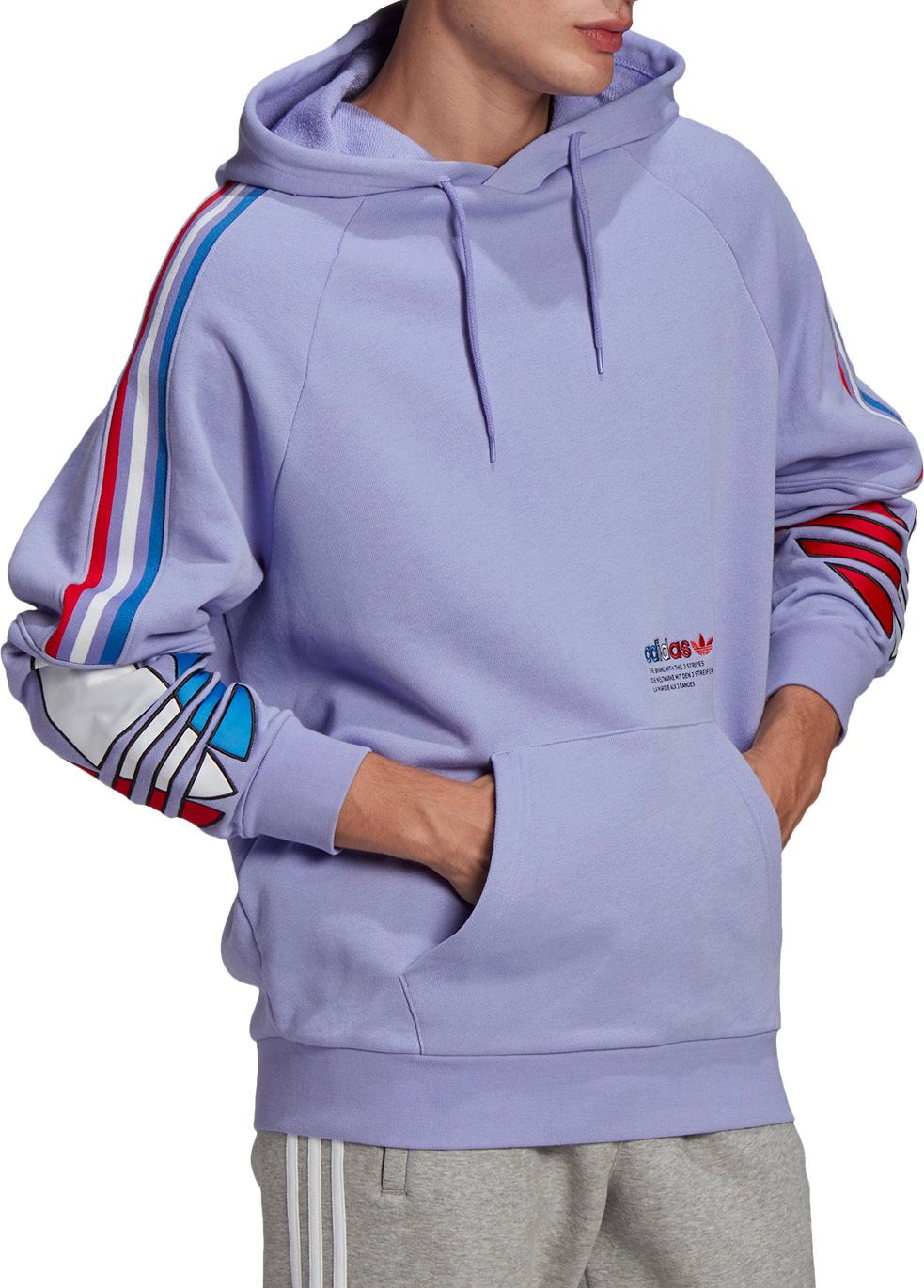 Adidas tri color hoodie sale