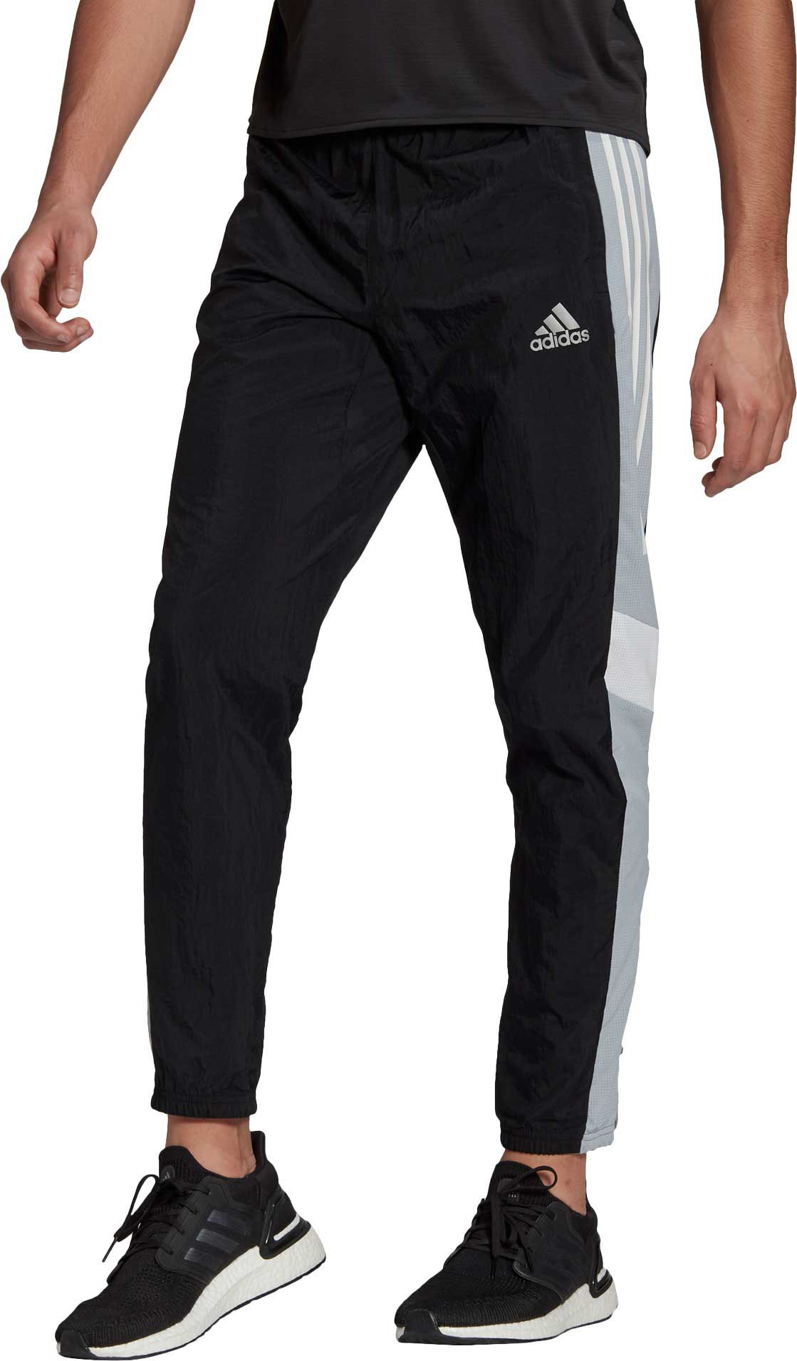 black adidas pants mens