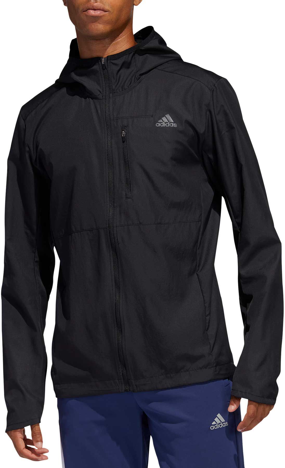 Adidas / Men's On the Run Hooded Wind Jacket