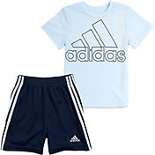 adidas Toddler Boys' Badge of Sport Graphic Short Sleeve T-Shirt and Shorts Set