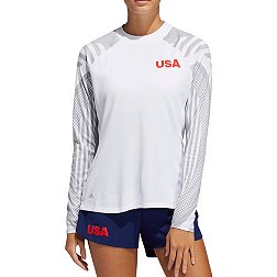 adidas Women's HEAT.RDY USA Long Sleeve Mock Neck Golf T-Shirt
