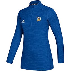adidas Women's San Jose State  Spartans Blue Game Mode Sideline Quarter-Zip Shirt