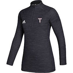 adidas Women's Troy Trojans Game Mode Sideline Quarter-Zip Black Shirt
