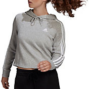 adidas Women's Essentials 3-Stripes Cropped Hoodie