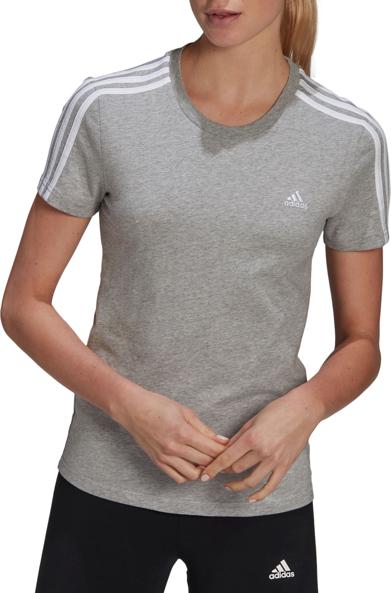 adidas Women's Essentials Slim 3-Stripes T-Shirt
