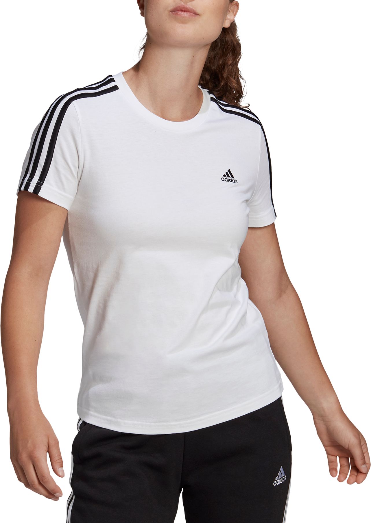 adidas Women's Essentials Slim 3-Stripes T-Shirt