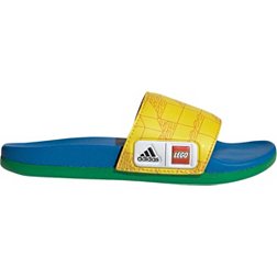 adidas Youth Adilette Comfort Lego Slide Sandals