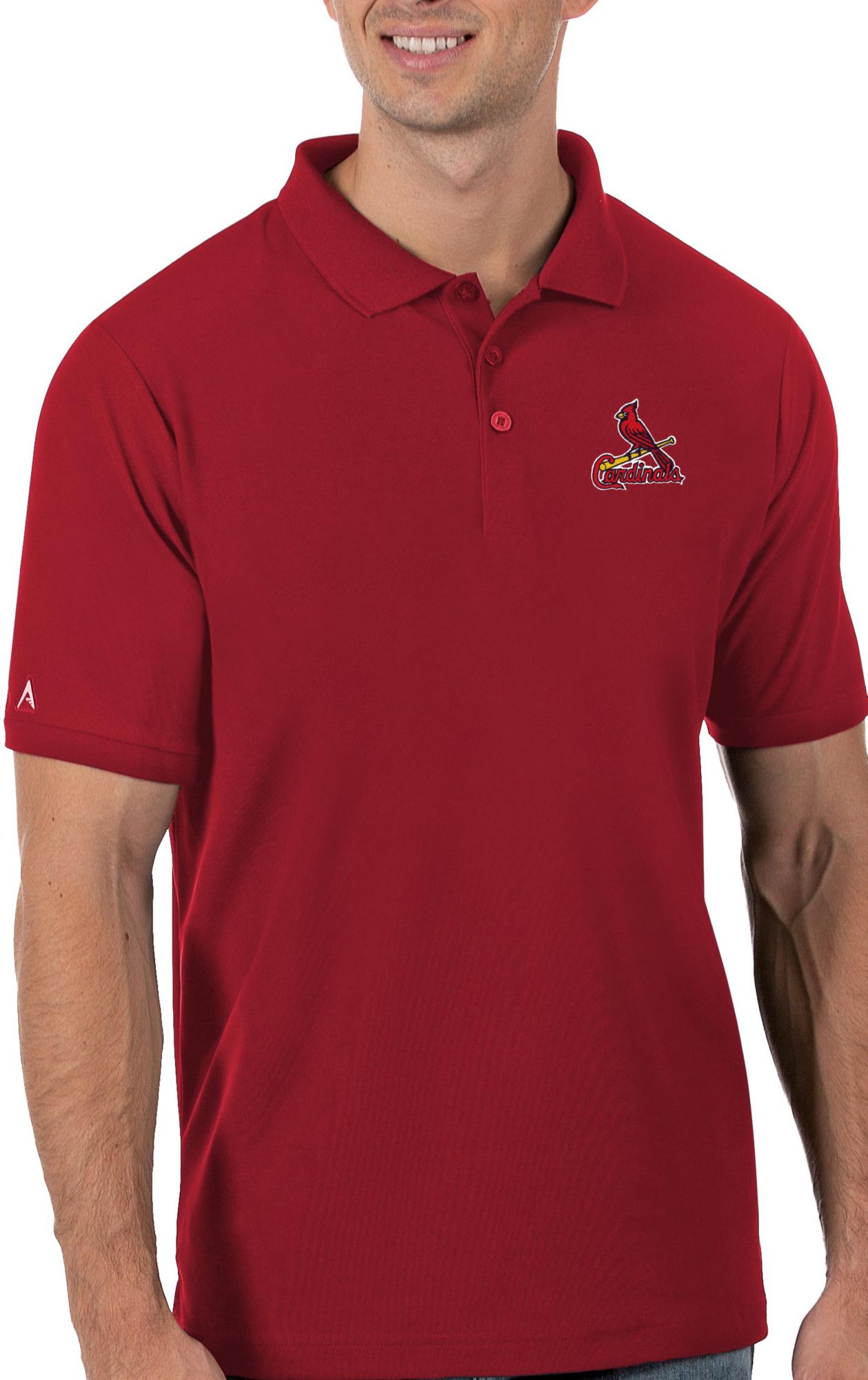 Antigua Men's St. Louis Cardinals Red Legacy Polo