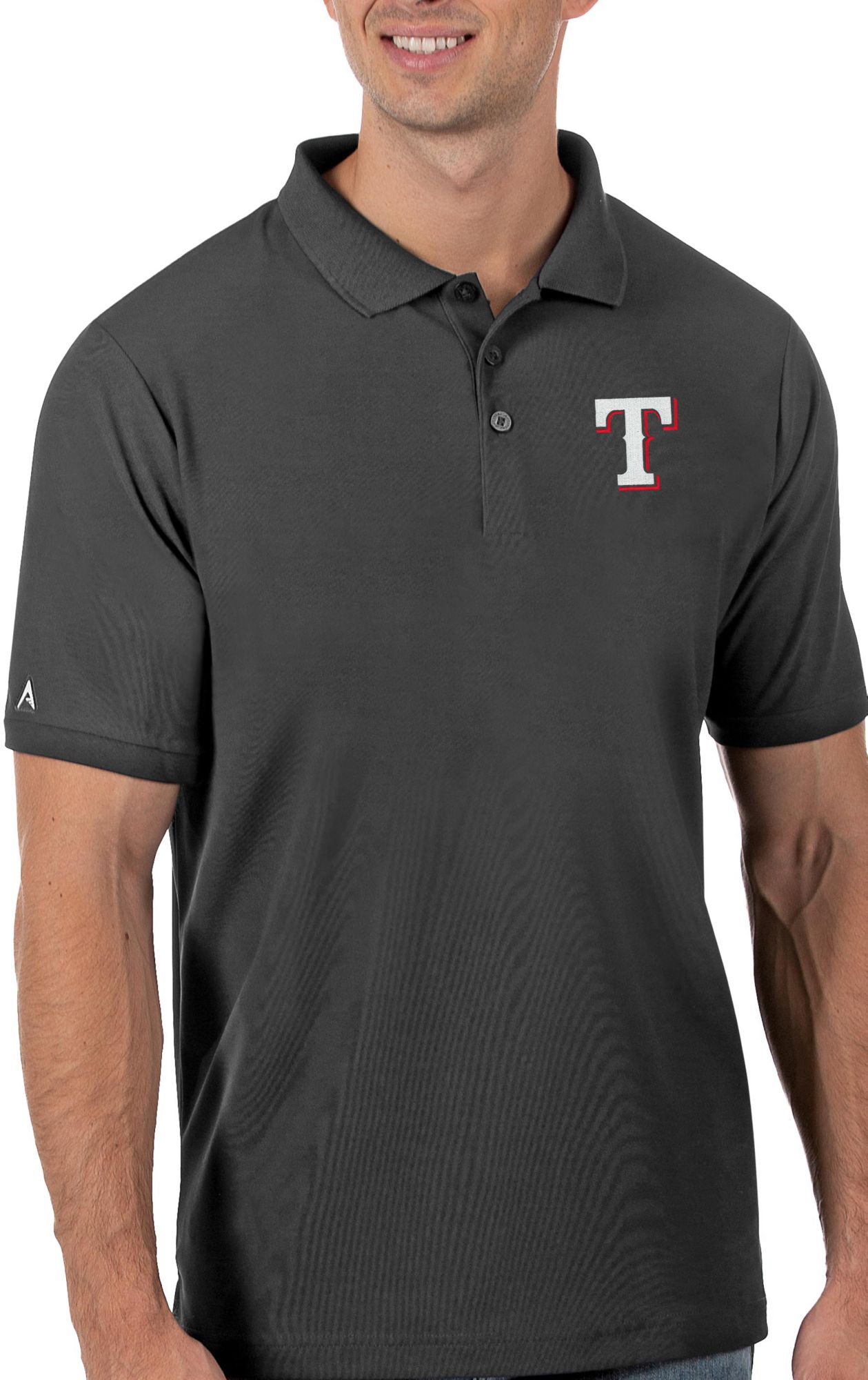 Men's Antigua Texas Rangers Tribute Polo, Size: XL, Red