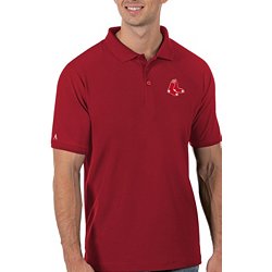 Boston Red Sox Antigua Associate Button Down Dress Shirt - Red Check Plaid  Sz L
