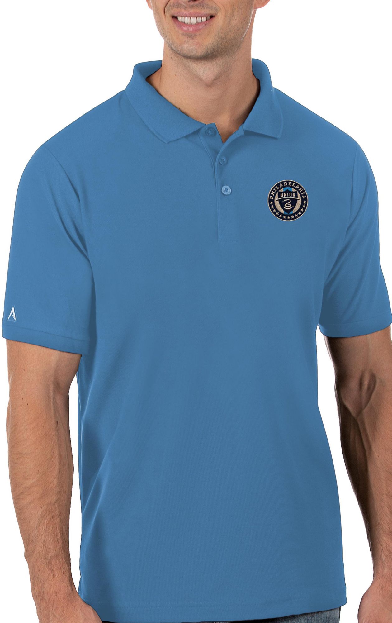 Antigua Men's Philadelphia Union Blue Legacy Pique Polo