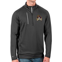 Antigua Men's East Carolina Pirates Grey Generation Half-Zip Pullover Shirt